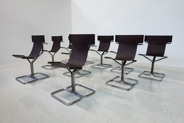 Mid-Century Modern Topos Chairs by Gruppo Dam for Busnelli, 1970s, Set of 10-FGA-1783827