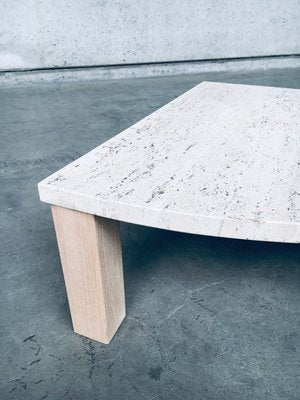 Mid-Century Modern Travertine Edge Side Table, Italy, 1970s-RQV-971681