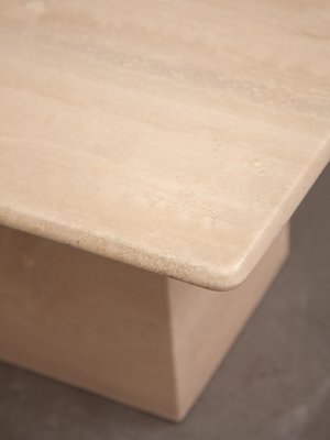 Mid-Century Modern Travertine Square Coffee Table, 1970s-KL-2016929