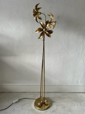 Mid-Century Modern Triple Flower Shade Floor Lamp in Brass by Willy Daro for Massive, 1970s-RDS-1452326