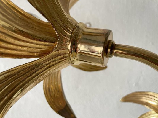 Mid-Century Modern Triple Flower Shade Floor Lamp in Brass by Willy Daro for Massive, 1970s-RDS-1452326