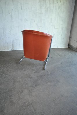 Mid-Century Modern Tufted Leather Armchair, 1970s-OXJ-699500