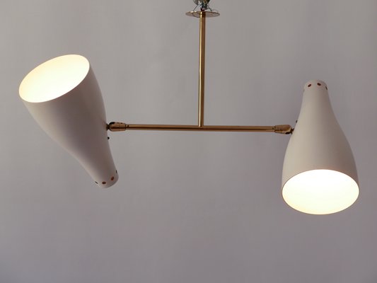 Mid-Century Modern Two-Armed Sputnik Pendant Lamp, Austria, 1950s-WPT-1210221