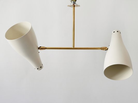 Mid-Century Modern Two-Armed Sputnik Pendant Lamp, Austria, 1950s-WPT-1210221