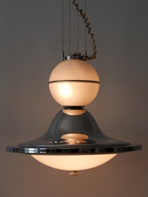 Mid-Century Modern UFO Counterweight Pendant Lamp, Italy, 1960s-WPT-1362311