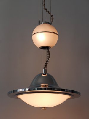 Mid-Century Modern UFO Counterweight Pendant Lamp, Italy, 1960s-WPT-1362311