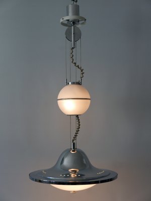 Mid-Century Modern UFO Counterweight Pendant Lamp, Italy, 1960s-WPT-1362311