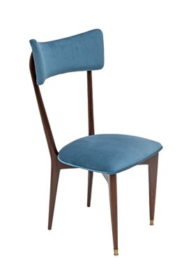 Mid-Century Modern Velvet Dining Chairs attributed to Ico & Luisa Parisi for Ariberto Colombo, 1950s, Set of 6-FER-1705662