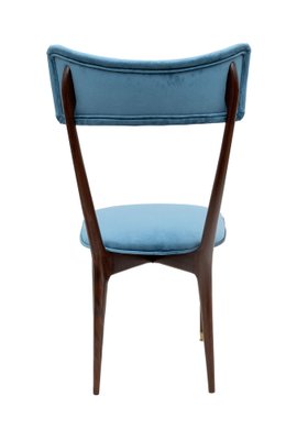 Mid-Century Modern Velvet Dining Chairs attributed to Ico & Luisa Parisi for Ariberto Colombo, 1950s, Set of 6-FER-1705662