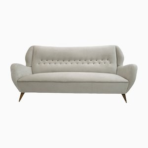 Mid-Century Modern Velvet Sofa by Gio Ponti for Isa, 1950s-FER-1314907