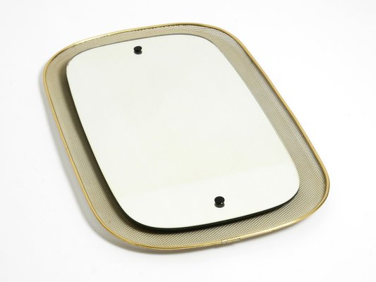 Mid-Century Modern Wall Mirror with Expanded Metal Frame, 1950s-RR-2043166