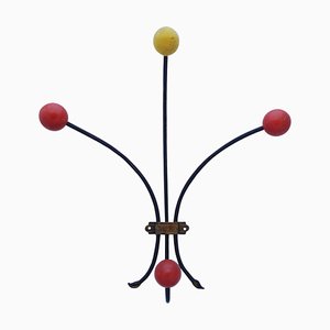 Mid-Century Modern Wall-Mounted Coat or Hat Rack by Roger Feraud, 1950s-ARU-1073199