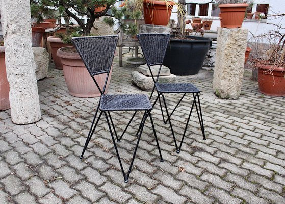 Mid-Century Modern Wicker Chairs from Sonett, Vienna, 1950s, Set of 2-NB-1328386