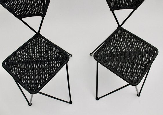 Mid-Century Modern Wicker Chairs from Sonett, Vienna, 1950s, Set of 2-NB-1328386