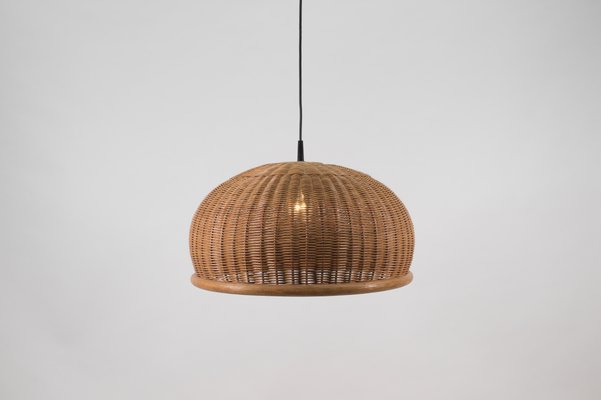 Mid-Century Modern Wicker Pendant Lamp, Italy, 1960s-KQB-1430647