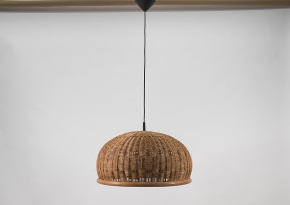 Mid-Century Modern Wicker Pendant Lamp, Italy, 1960s-KQB-1430647