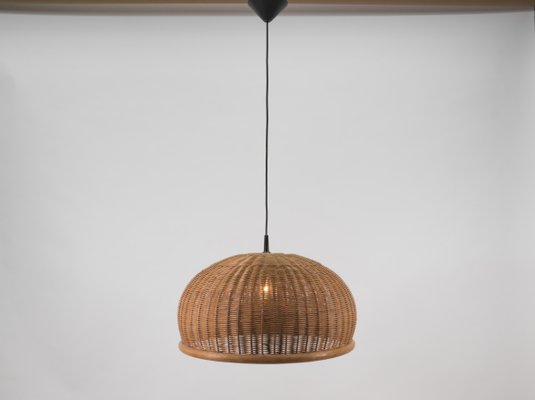 Mid-Century Modern Wicker Pendant Lamp, Italy, 1960s-KQB-1430647