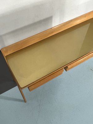 Mid-Century Modern Wood Vanity Table Set, Italy, 1950, Set of 3-OT-1239110