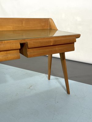 Mid-Century Modern Wood Vanity Table Set, Italy, 1950, Set of 3-OT-1239110