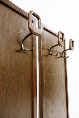 Mid-Century Modern Wood Wall Coat Rack-JG-1312319