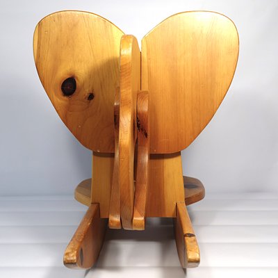 Mid-Century Modern Wooden Rocking Elephant-RY-694598