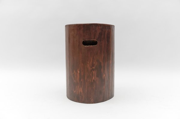 Mid-Century Modern Wooden Stool, French Alps, 1950s-KQB-1802394