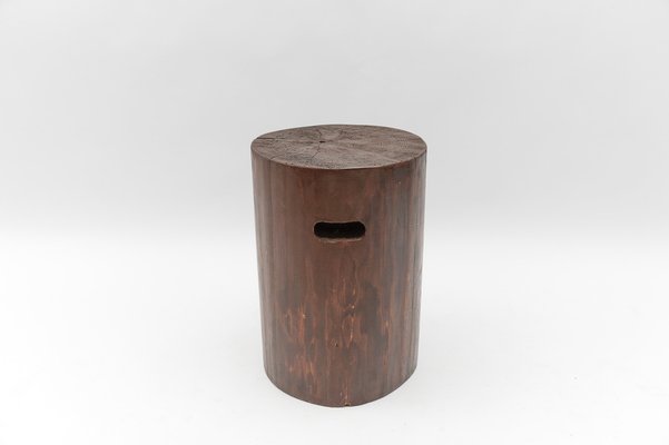 Mid-Century Modern Wooden Stool, French Alps, 1950s-KQB-1802394