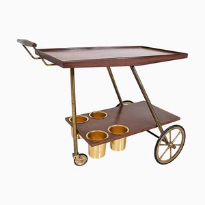 Mid-Century Modern Wooden Trolley, Italy, 1960s-FGA-1750860