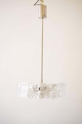 Mid-Century Modernist Etched Glass Chandelier by Kinkeldey-SPD-974654