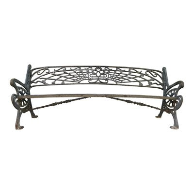 Mid-Century Modernist Seville Garden Bench in Cast Iron, Spain, 1950s-SDV-1453022