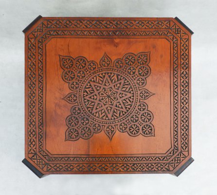 Mid-Century Moroccan Hand Decorated Coffee Table, 1950s-JUA-1802832