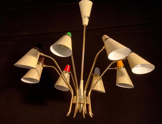 Mid-Century Multi-Color Flexible Chandelier from Stilnovo, 1958-MBH-1031614