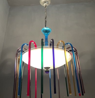 Mid-Century Multi-Colored Murano Glass Chandelier from Veart-JJC-909107