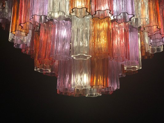 Mid-Century Multi Coloured Murano Glass Chandelier by Zuccheri for Venini, Set of 2-MBH-1032071