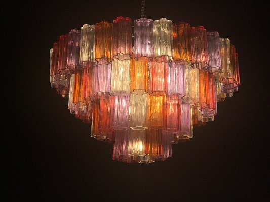 Mid-Century Multi Coloured Murano Glass Chandelier by Zuccheri for Venini, Set of 2-MBH-1032071