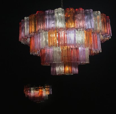 Mid-Century Multi Coloured Murano Glass Chandelier by Zuccheri for Venini, Set of 2-MBH-1032071