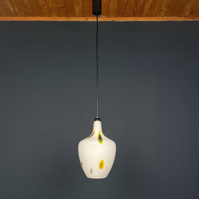 Mid-Century Multicolor Opaline Murano Glass Pendant Lamp from Stilnovo, Italy, 1950s-WQC-1719911