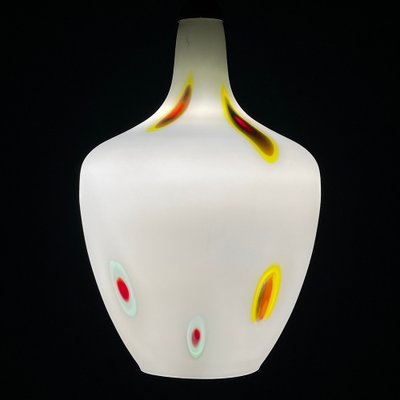 Mid-Century Multicolor Opaline Murano Glass Pendant Lamp from Stilnovo, Italy, 1950s-WQC-1719911