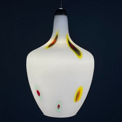 Mid-Century Multicolor Opaline Murano Glass Pendant Lamp from Stilnovo, Italy, 1950s-WQC-1719911