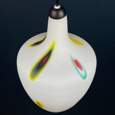 Mid-Century Multicolor Opaline Murano Glass Pendant Lamp from Stilnovo, Italy, 1950s-WQC-1719911