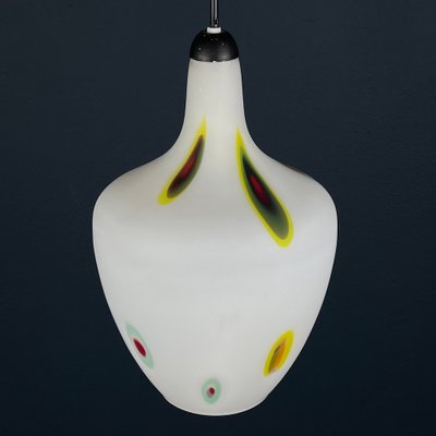 Mid-Century Multicolor Opaline Murano Glass Pendant Lamp from Stilnovo, Italy, 1950s-WQC-1719911