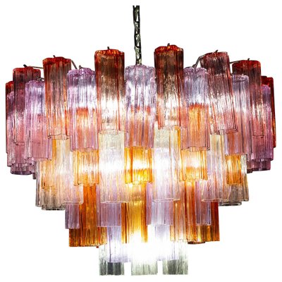 Mid-Century Multicolored Murano Glass Tronchi Chandelier-MBH-1260373