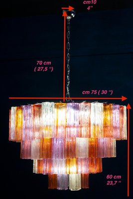 Mid-Century Multicolored Murano Glass Tronchi Chandelier, 1970s-MBH-1418452