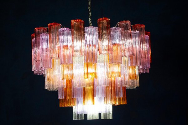 Mid-Century Multicolored Murano Glass Tronchi Chandelier-MBH-1260373