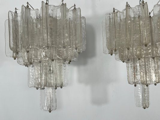 Mid-Century Murano Glass Chandeliers by Toni Zuccheri for Venini, Set of 2-OT-1254205