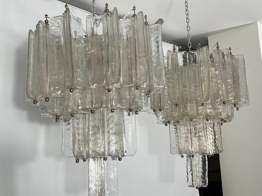 Mid-Century Murano Glass Chandeliers by Toni Zuccheri for Venini, Set of 2-OT-1254205