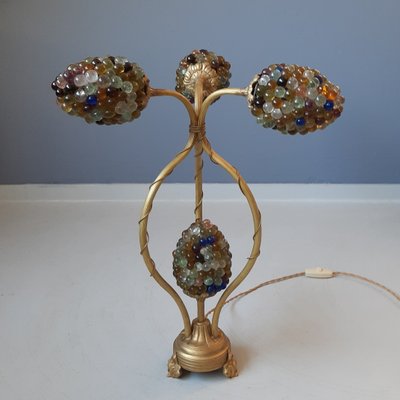 Mid-Century Murano Glass Grape Table Lamp, 1950s-SJU-846901