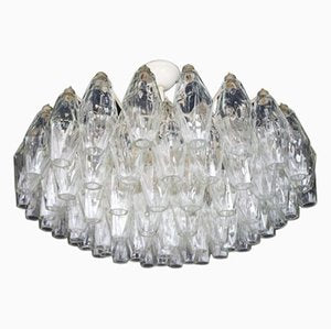 Mid-Century Murano Glass Poliedri Chandelier attributed to Carlo Scarpafor for Venini, Italy, 1960s-TRW-1797113