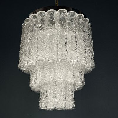 Mid-Century Murano Glass Tronchi Chandelier attributed to Toni Zuccheri for Venini, Italy, 1960s-WQC-1799542