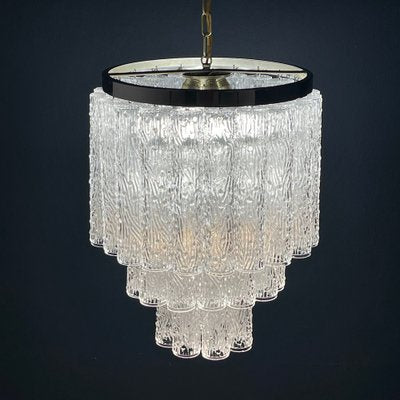 Mid-Century Murano Glass Tronchi Chandelier attributed to Toni Zuccheri for Venini, Italy, 1960s-WQC-1799542